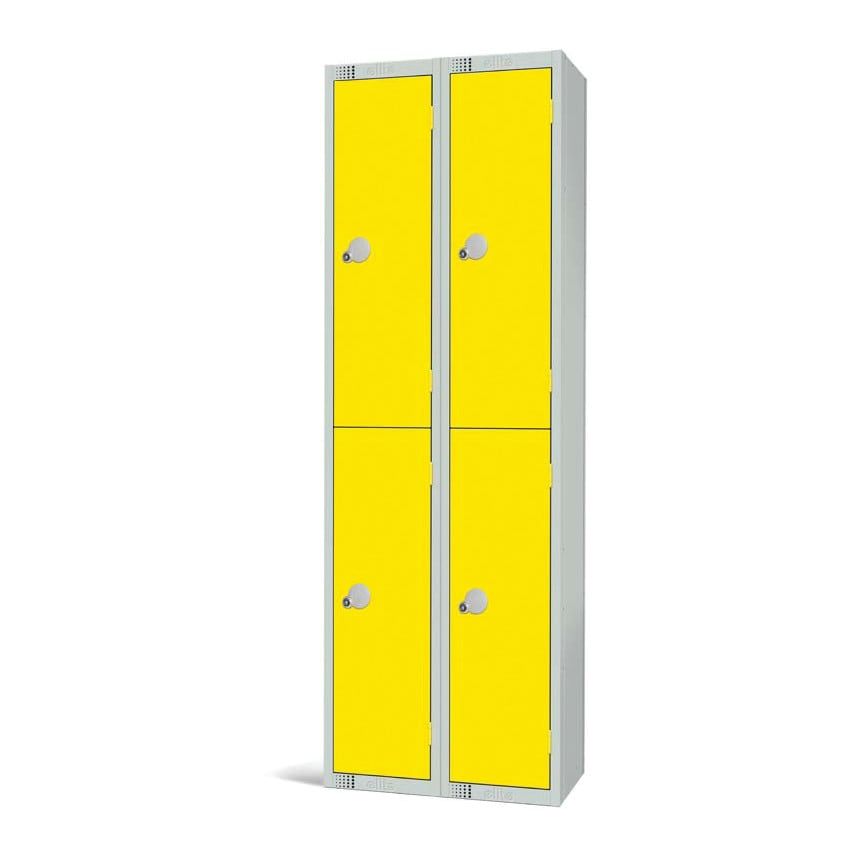 Elite Lockers 1800 x 300 x 300mm - Yellow - 2 Door Locker - Nest 2