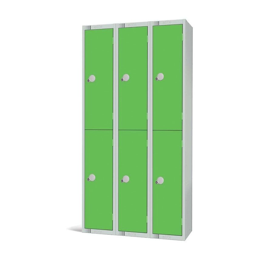 Elite Lockers 1800 x 300 x 300mm - Red - 2 Door Locker - Nest 3
