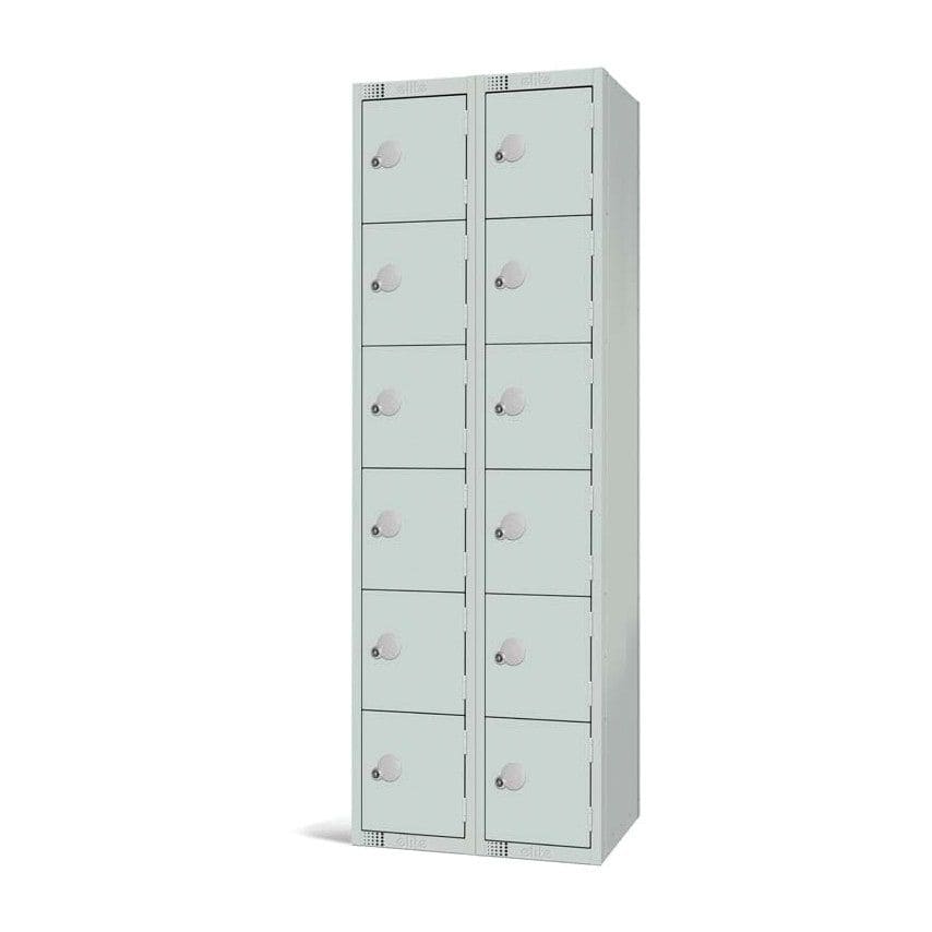 Elite Lockers Mid Grey 6 Door Locker - Nest 2 1800 x 300 x 450mm