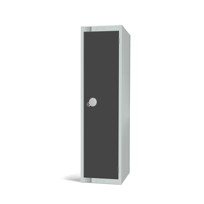 Elite Lockers Educational Locker 1 Door 1370 x 300 x 380mm Dark Grey