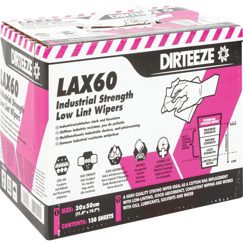LAX60 Industrial Multi-Purpose Wipes, Pack of 150