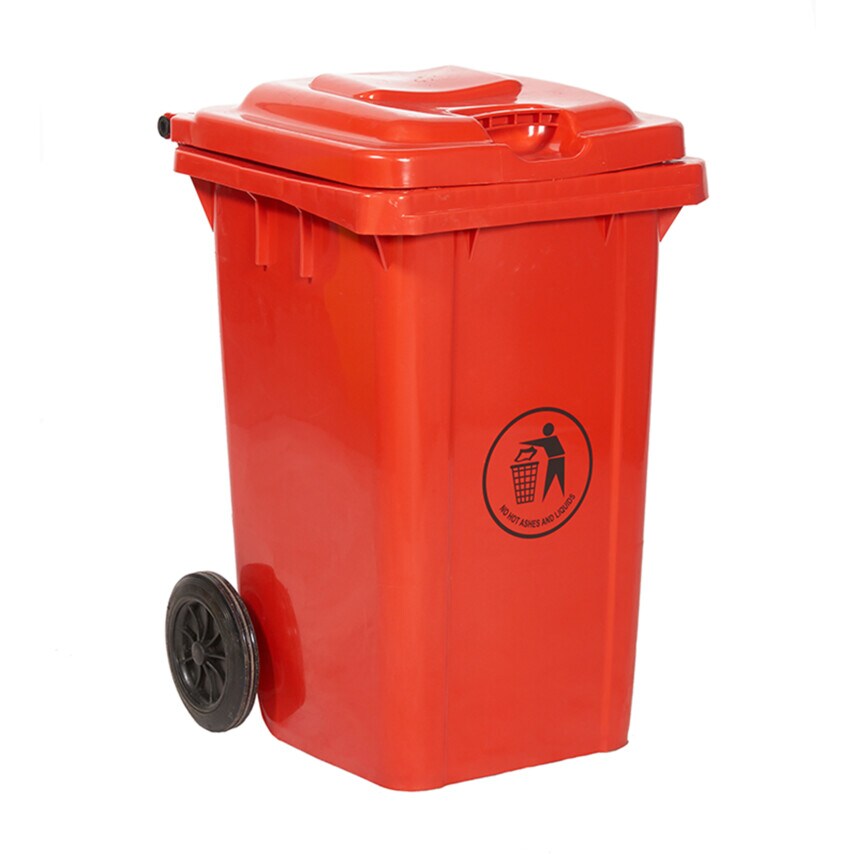 GPC Industries LWB80Y Orange Wheelie Bin - 80 Litre