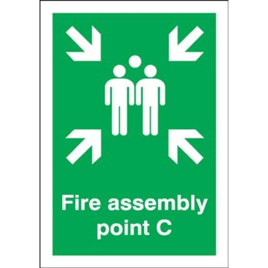 Sitesafe 297 x 210mm Fire Assembly Point C - Rigid