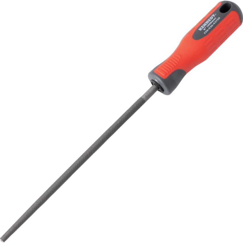 Kennedy 10" (250MM) Round Smooth Engineers File + Handle
