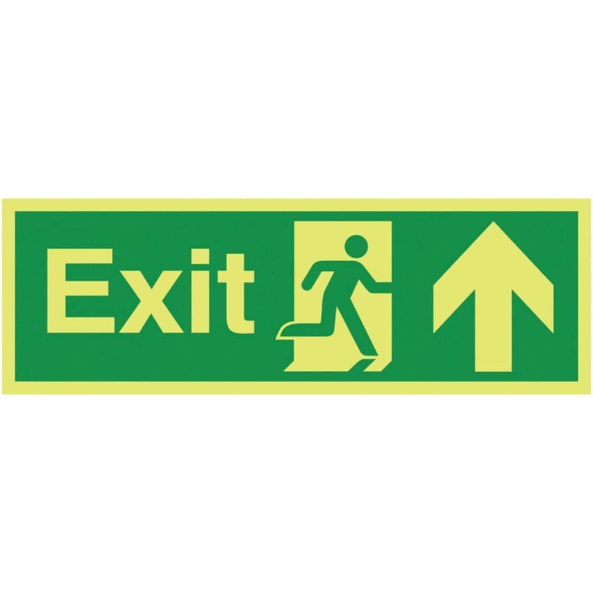 Sitesafe 150 x 300mm Exit for Emergency Use Only - Nite Glo Self Adhesive