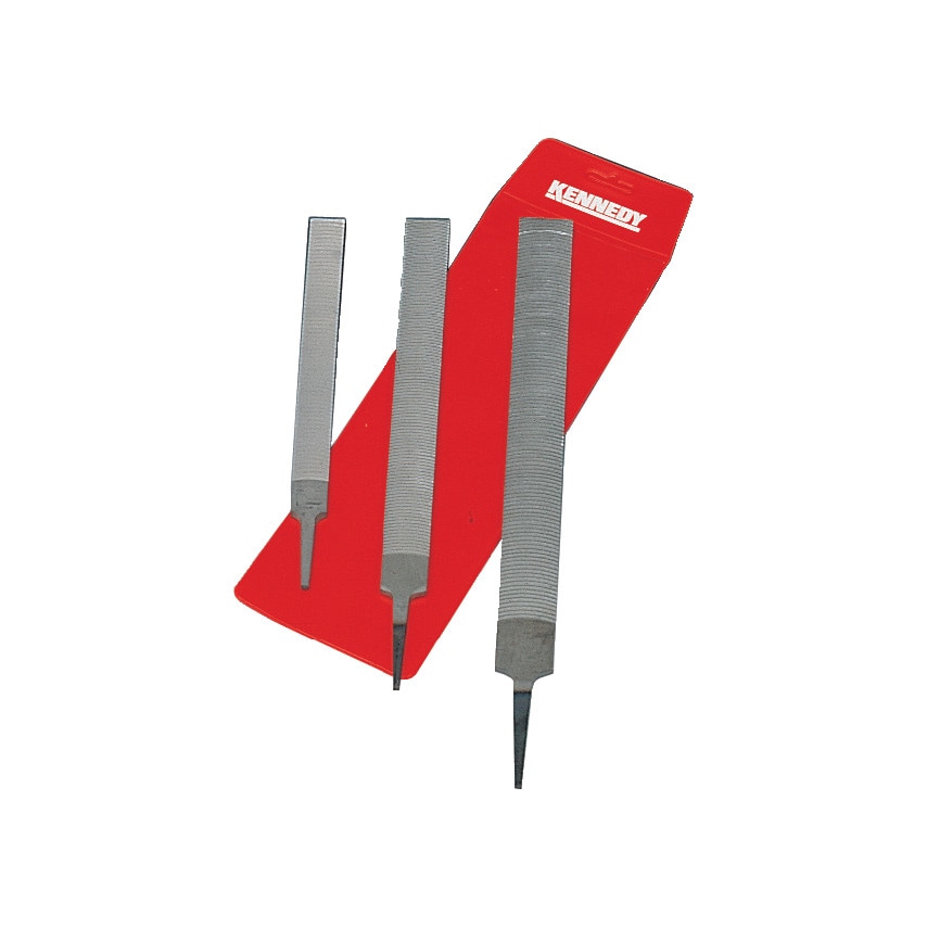 Kennedy 3 Piece Hand Curved Tooth Milled File Set Zoro UK