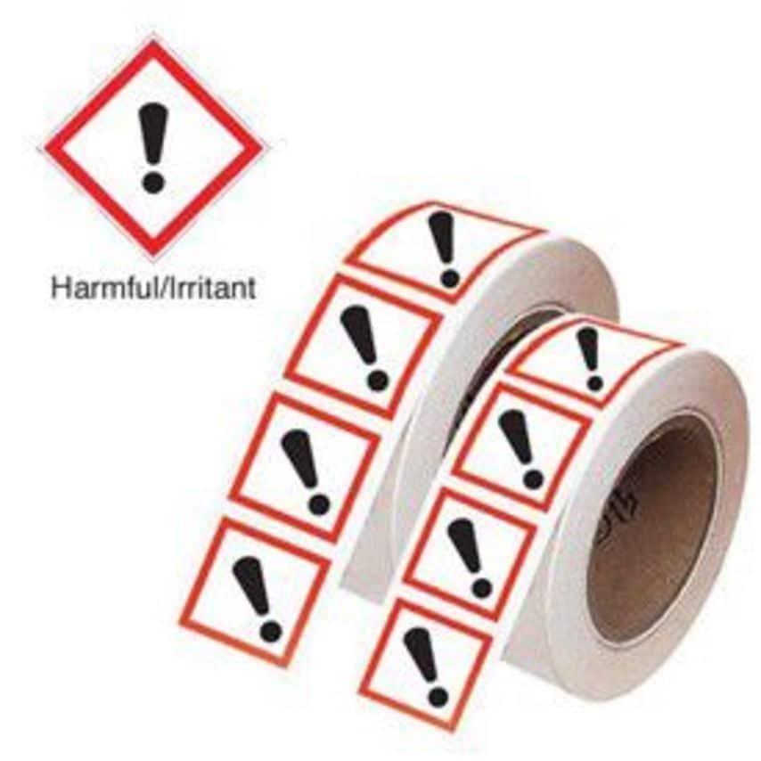 Sitesafe 50 x 50mm Harmful/Irritant GHS Symbols on A Roll