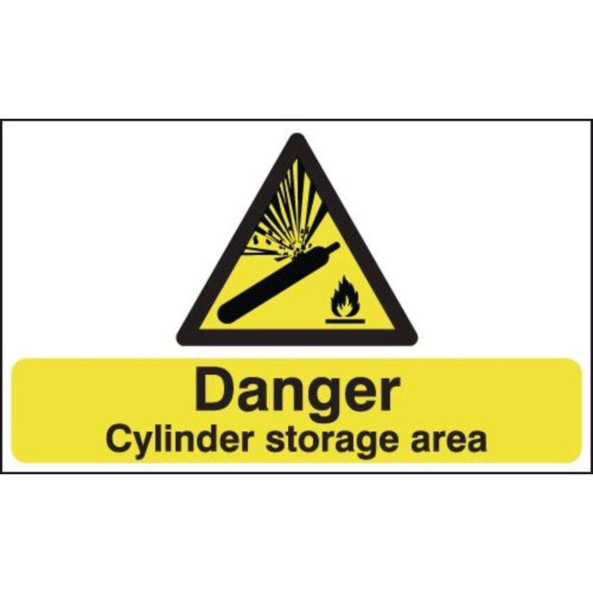 Sitesafe 420x297mm Danger Cylinder Storage Area - Self Adhesive
