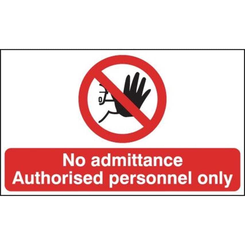 Sitesafe 300 x 500mm No Admittance Authorised Personnel Only Anti-slip Floor Sig