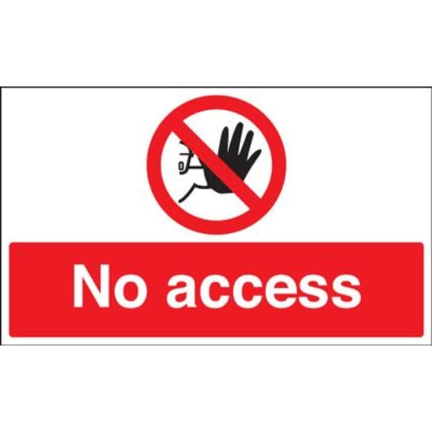 Sitesafe 450 x 600mm No Access Stanchion Sign