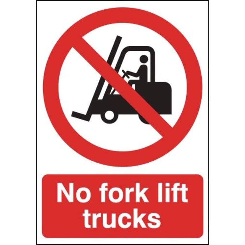 Sitesafe 420 x 297mm No Forklift Trucks - Rigid