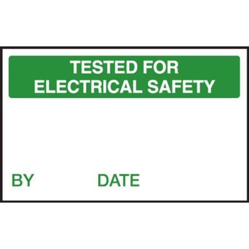 Sitesafe 40X75MM Tested for Electrical Safety Self Adhesive Quality Control Labe