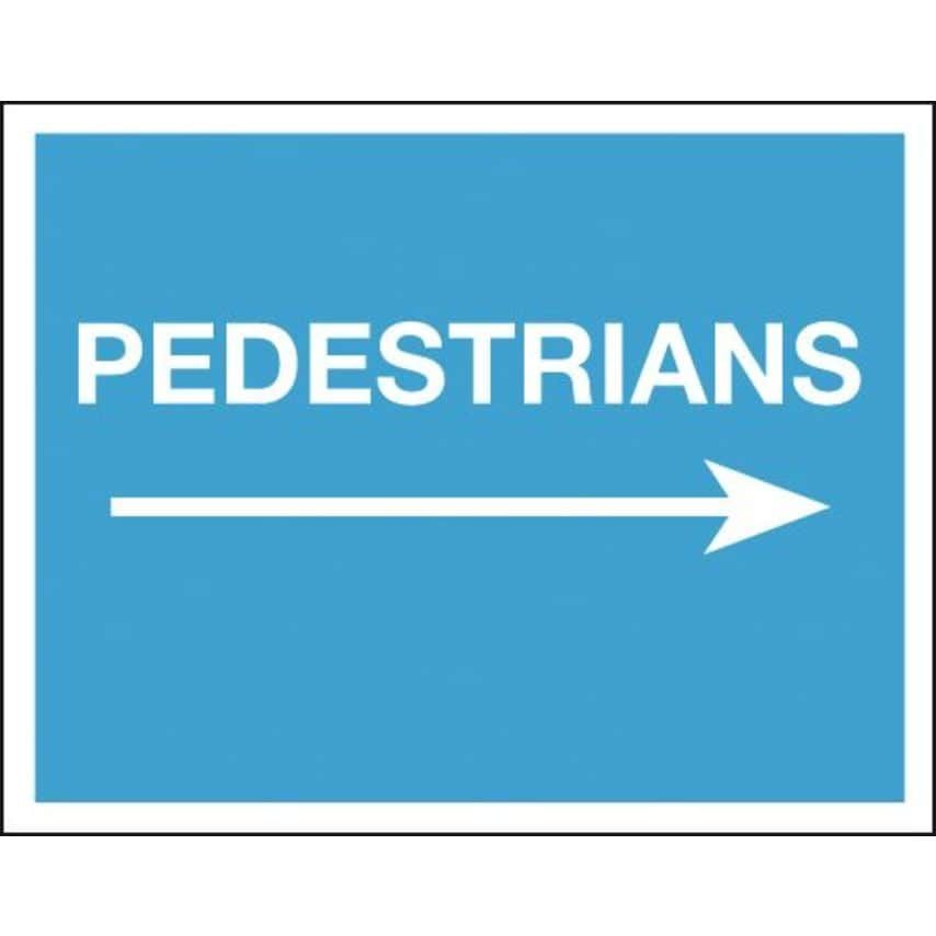 Sitesafe 450 x 600mm Pedestrians Arrow Right - Class 1 Reflective Sign