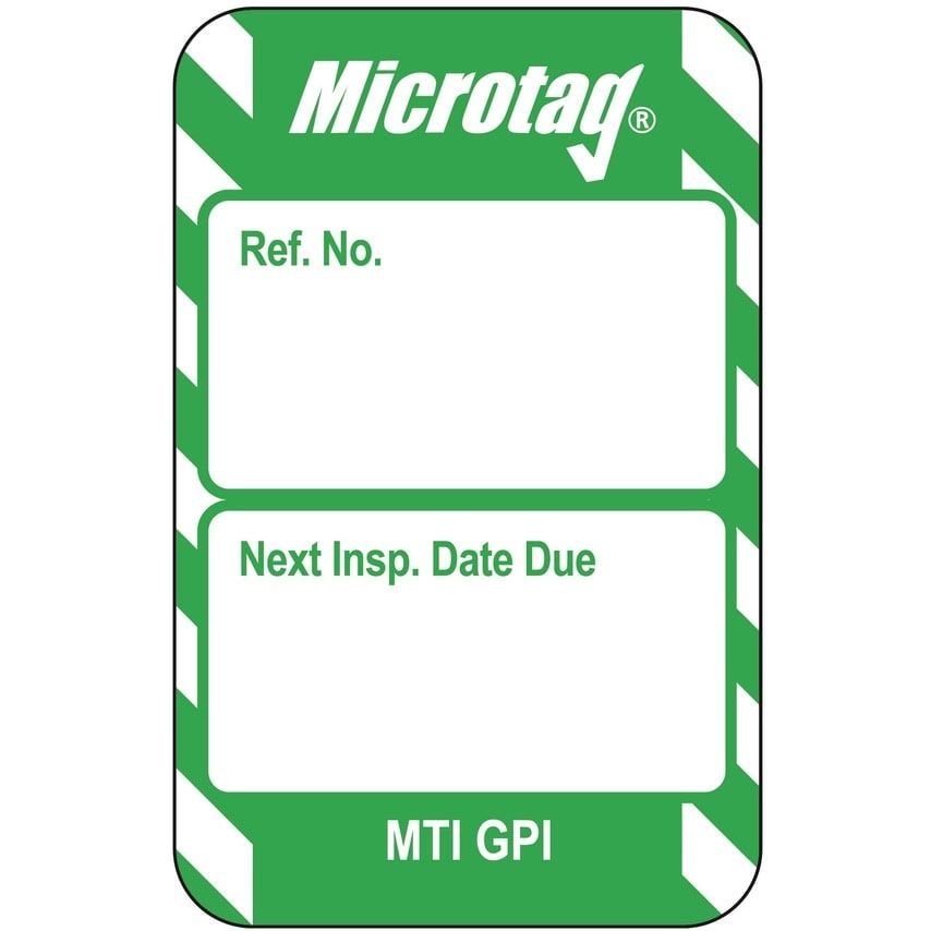 Sitesafe Scafftag Microtag Next Inspection Date Inserts Green