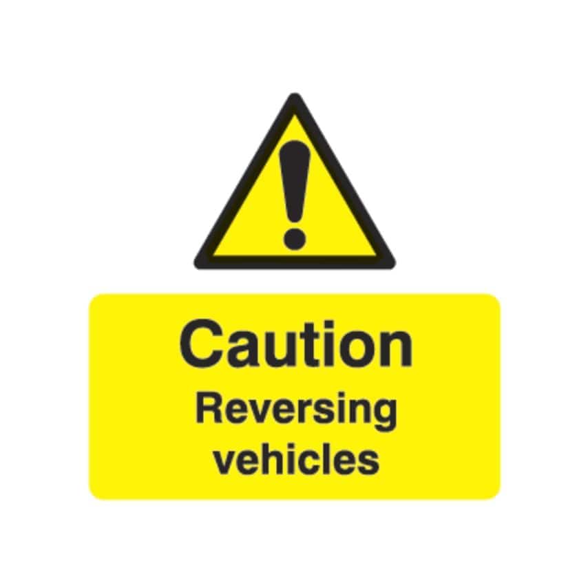 Sitesafe 400 x 300mm Caution Reversing Vehicles Post Mounted Outdoor Sign