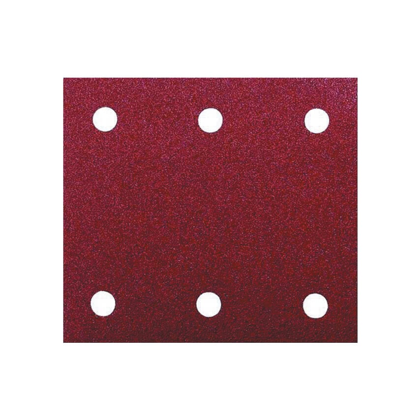 Makita P-33146 P180 Aluminium Oxide 1/4 Sheet (114 X 102MM) Abrasive, 6 Hole, Ho