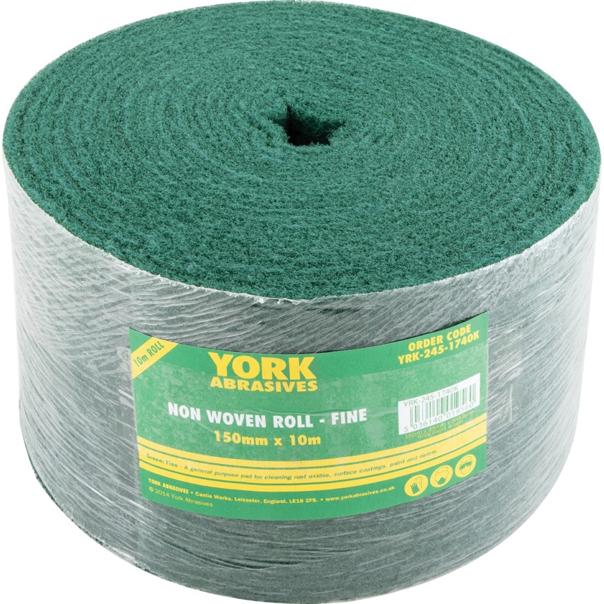 York 150MMX10M Non-woven Roll Fine G/Purpose Green