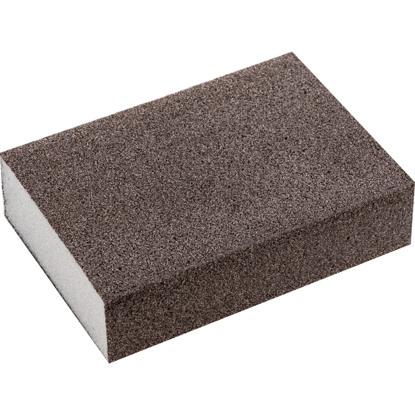 96 X 69 X 25MM Four Abrasive Sanding Sponge - Aluminium Oxide - Square End - Fine
