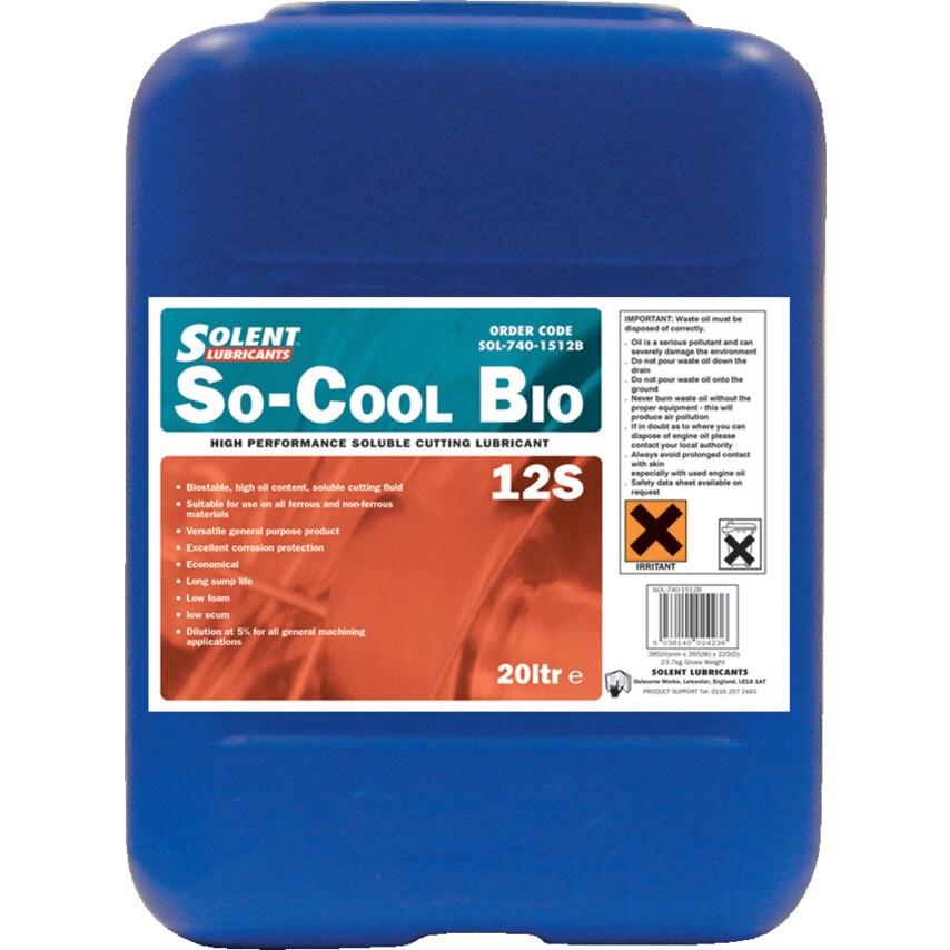 Shop Solent Lubricants Plus 12SX SoCool Soluble Oil Soft Water 20LTR