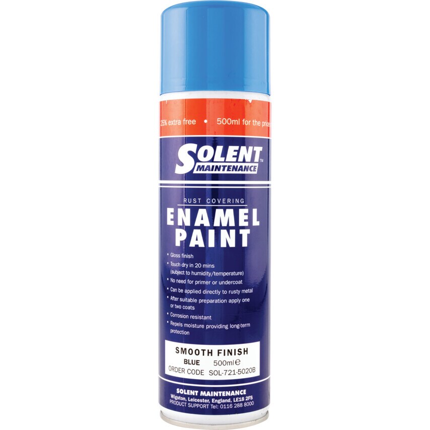 Shop Solent Maintenance Rust Covering Smooth Blue Enamel Aerosol Paint