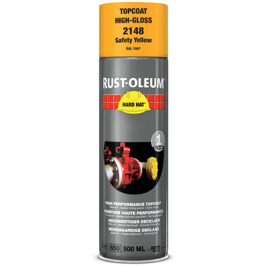 Rustoleum 2148 Safety Yellow Hard Hat Quick Dry Spray Paint Aerosol