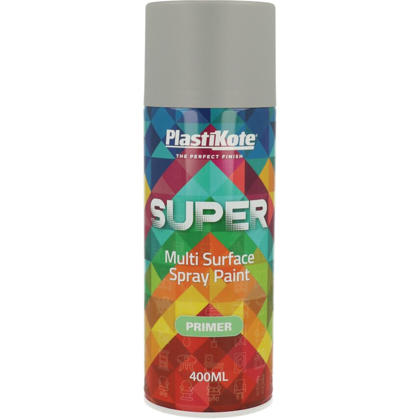 Shop PlastiKote Projekt Paint Super Grey Aerosol Primer 400ML Tools