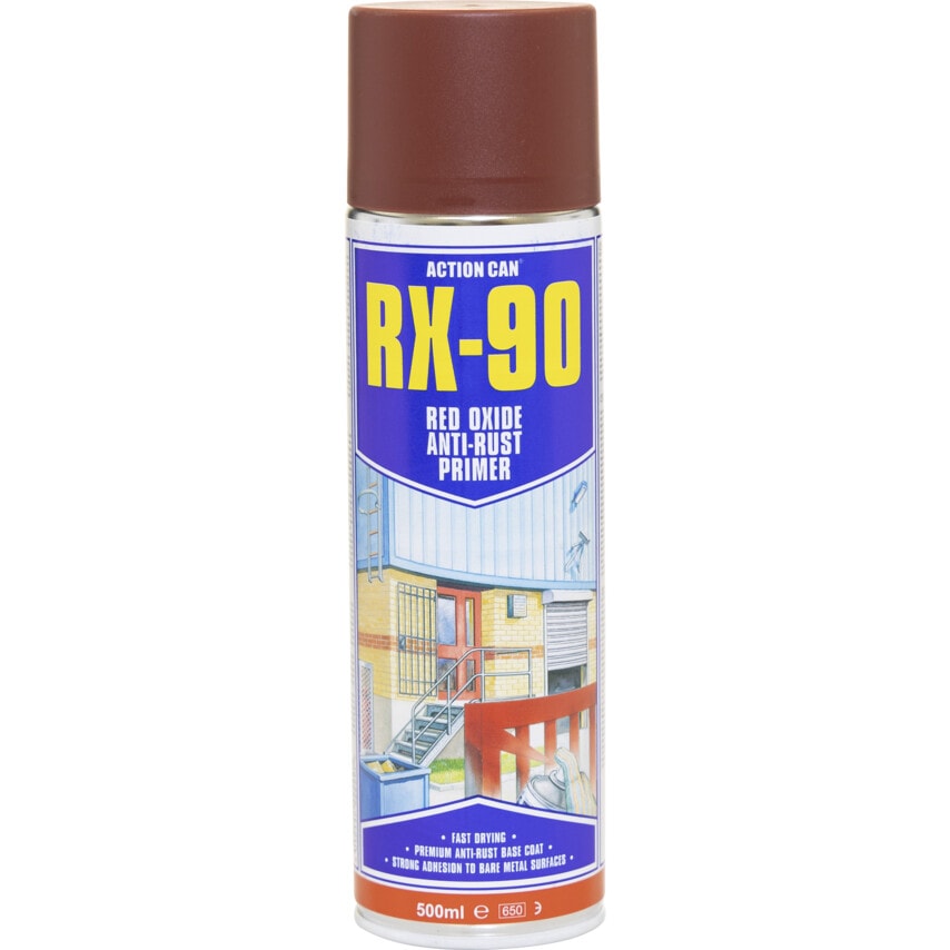 Shop Action Can RX90 Red Oxide Antirust Aerosol Primer 500ML