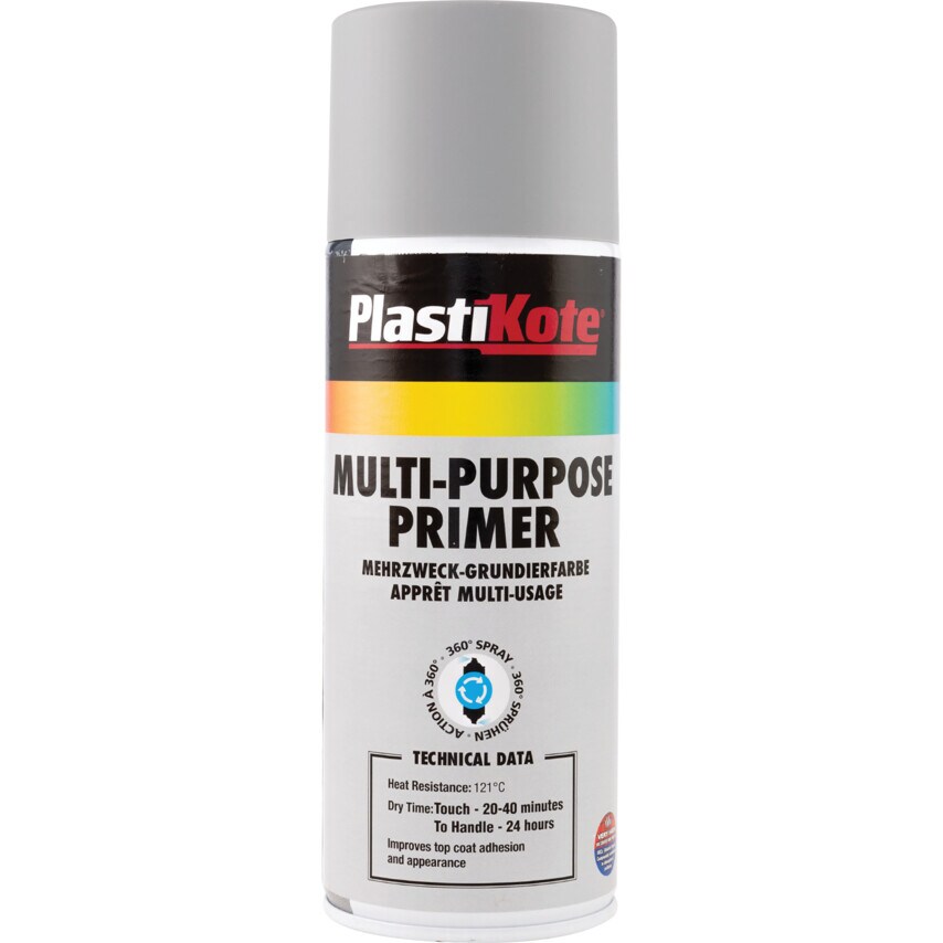 Shop PlastiKote Multipurpose Grey Enamel Aerosol Primer 400ML