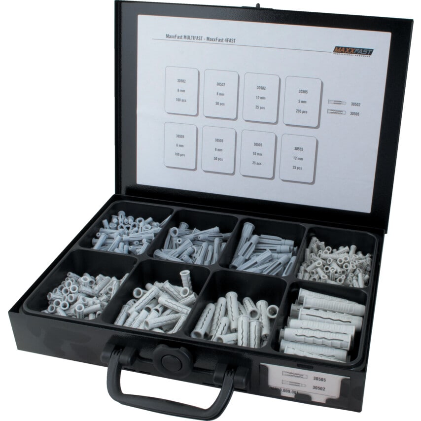 Maxxfast 5MM-10MM Multifast & 4FAST Wall Plugs Assortment, 570 Piece