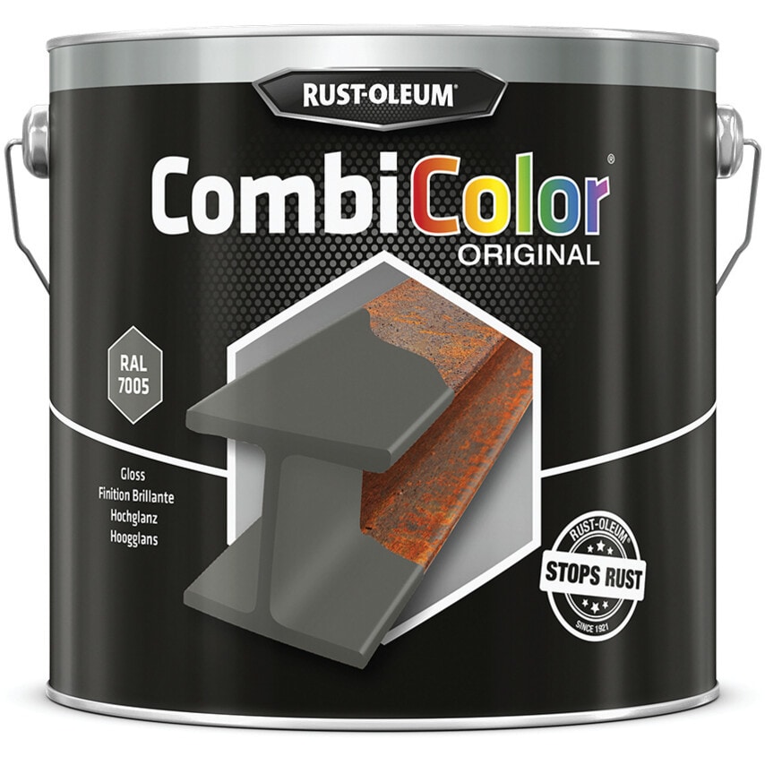 Rust-oleum 7386 Combicolor Navy Grey Metal Paint - 2.5LTR