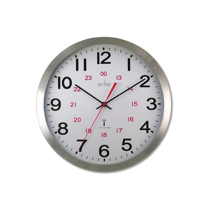 Shop Acctim 74457 Century RC Wall Clock Alu Clocks Zoro UK