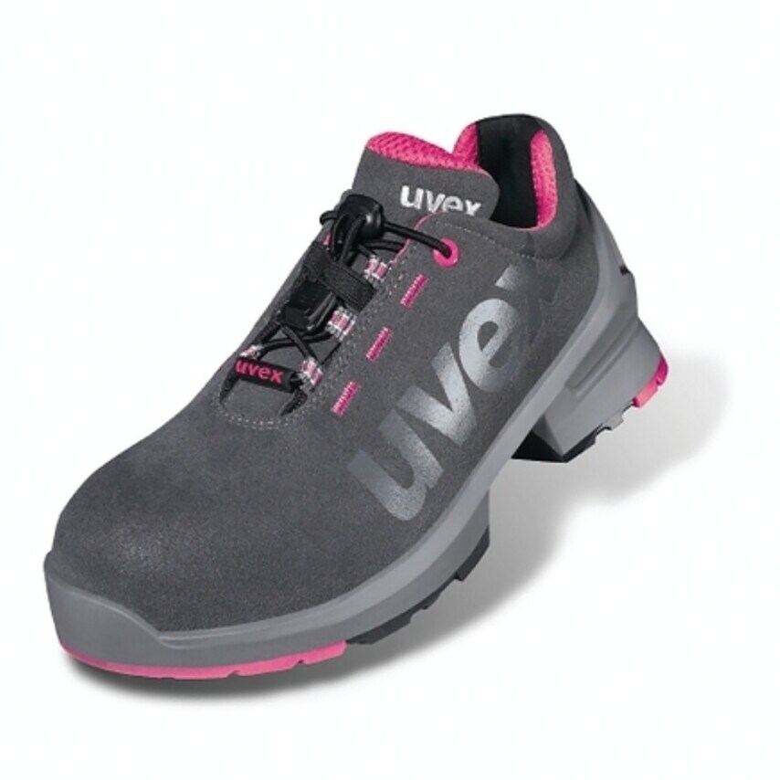 8562/8 Ladies Grey/Pink Safety Trainers