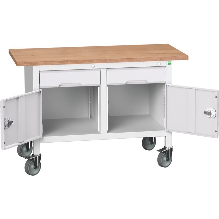 Bott Verso Mobile Storage Bench 1250 x 600 x 830mm - Light Grey