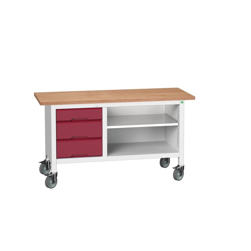 Bott Verso Mobile Storage Bench 1500 x 600 x 830mm - Light Grey