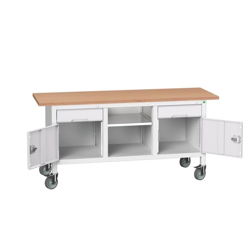 Bott Verso Mobile Storage Bench 1750 x 600 x 830mm - Light Grey
