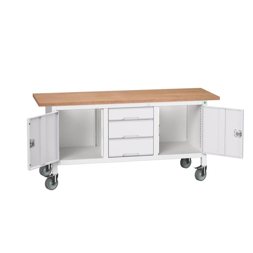 Bott Verso Mobile Storage Bench 1750 x 600 x 830mm - Light Grey