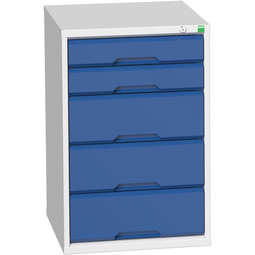 Bott Verso Drawer Cabinet 525 x 550 x 800mm 5X Drawers - Light Grey/Blue