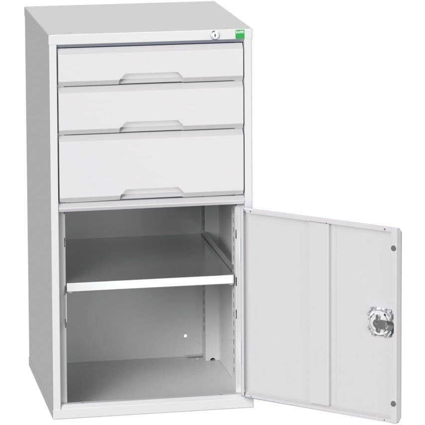 Bott Verso Combination Cupboard 525 x 550 x 1000mm 3X Drawers - Light Grey