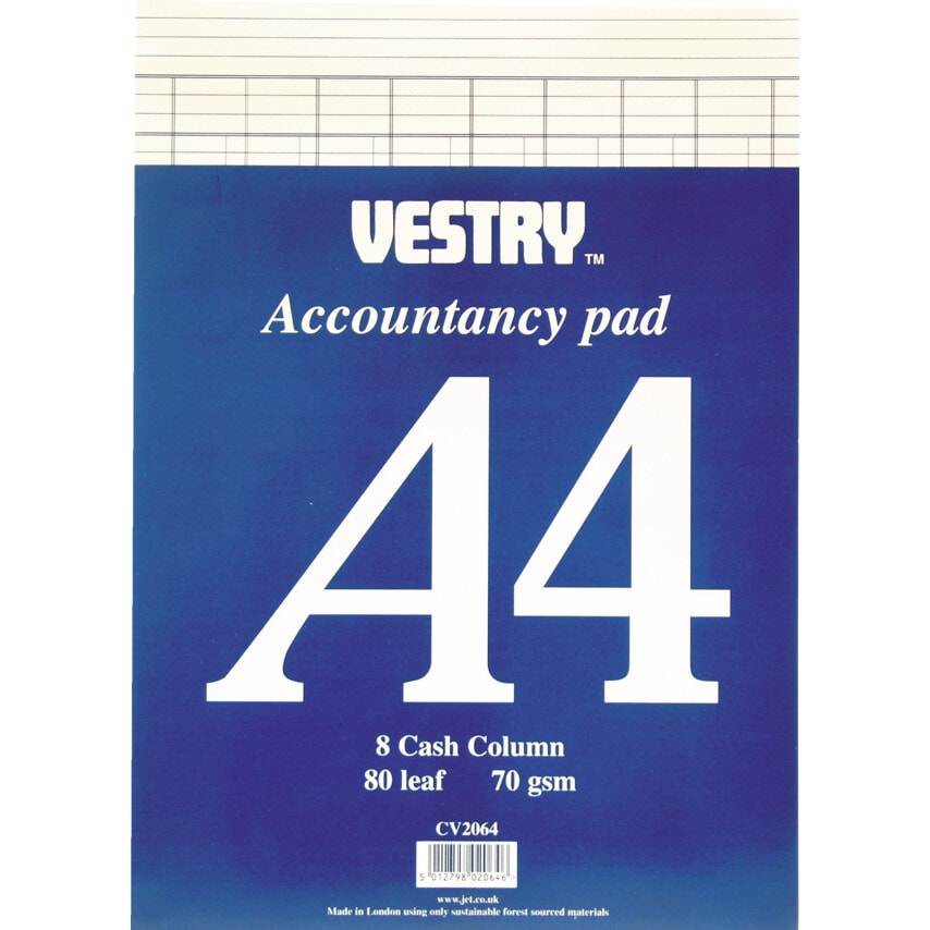 Vestry Accounts Pad CV206 4 CHCV2064 at Zoro