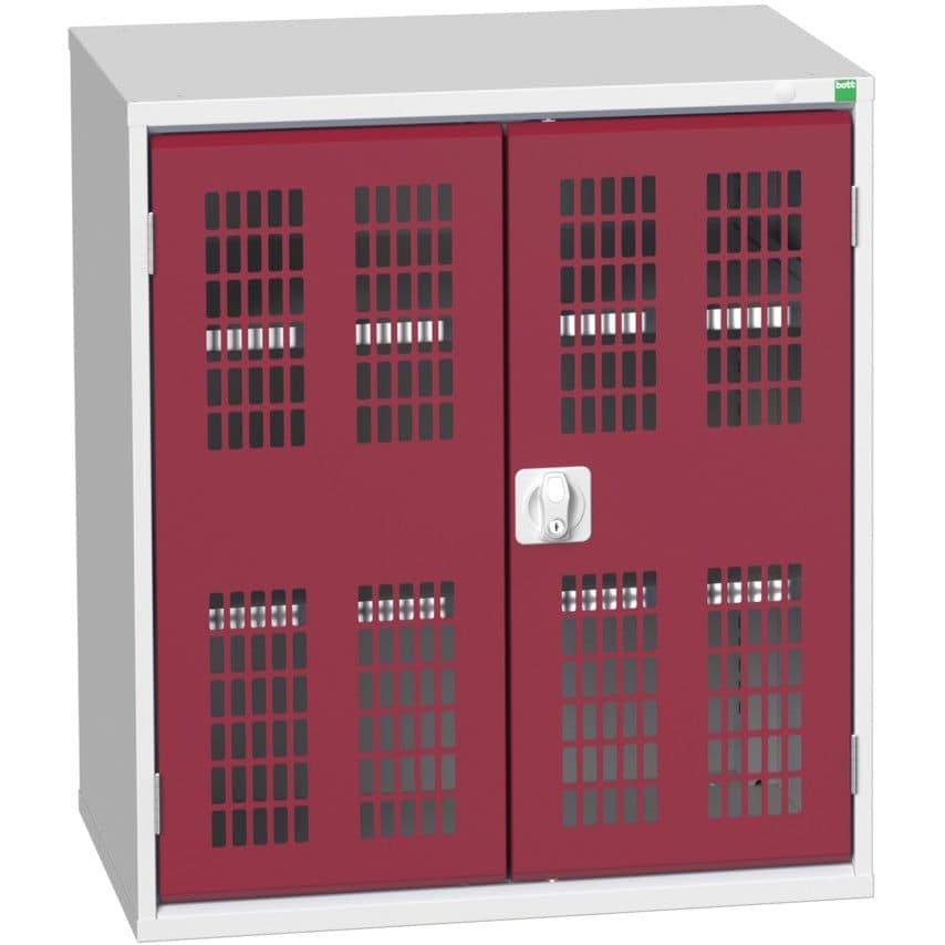 Bott Verso Shelf Cupboard 800X550X900mm-LIGHT Grey/Red