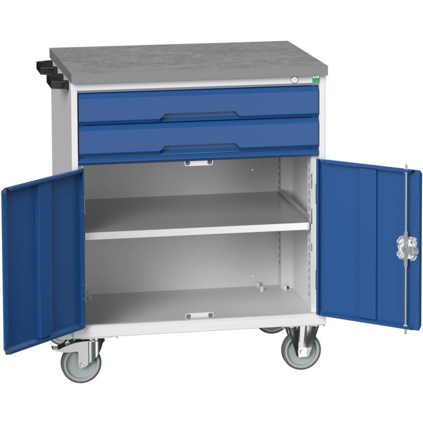 Bott Verso Mobile Combi Cupboard 800 x 550 x 980 2 Drawers 1 Cupboard Lino Top