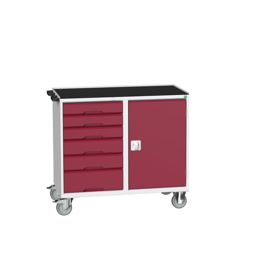 Bott Verso Maintenance Trolley W/6 Drawers 1 Cupboard Top Tray Mat