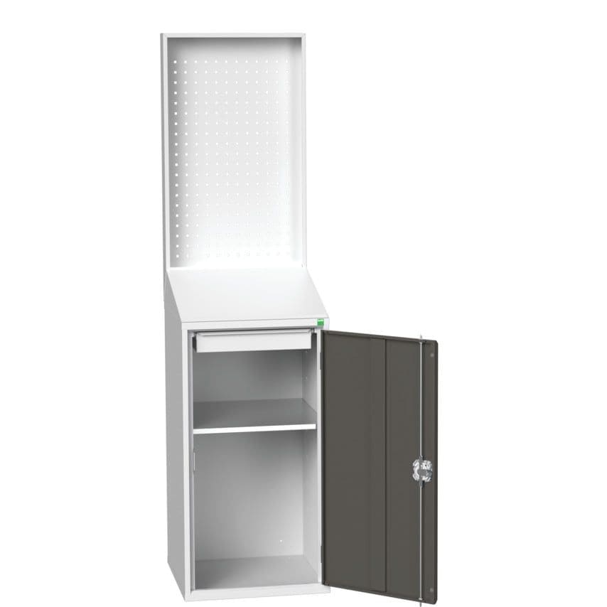 Bott Verso Economy Lectern Cupboard with Perfo Panel 1 Shelf 1 Drawer