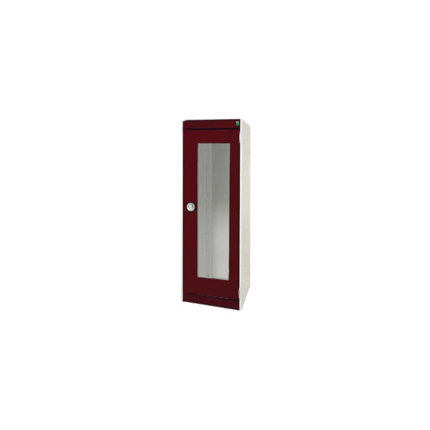 Bott Cubio SMLF-5516 Cupboard Housing with Window Door - Light Grey/Red
