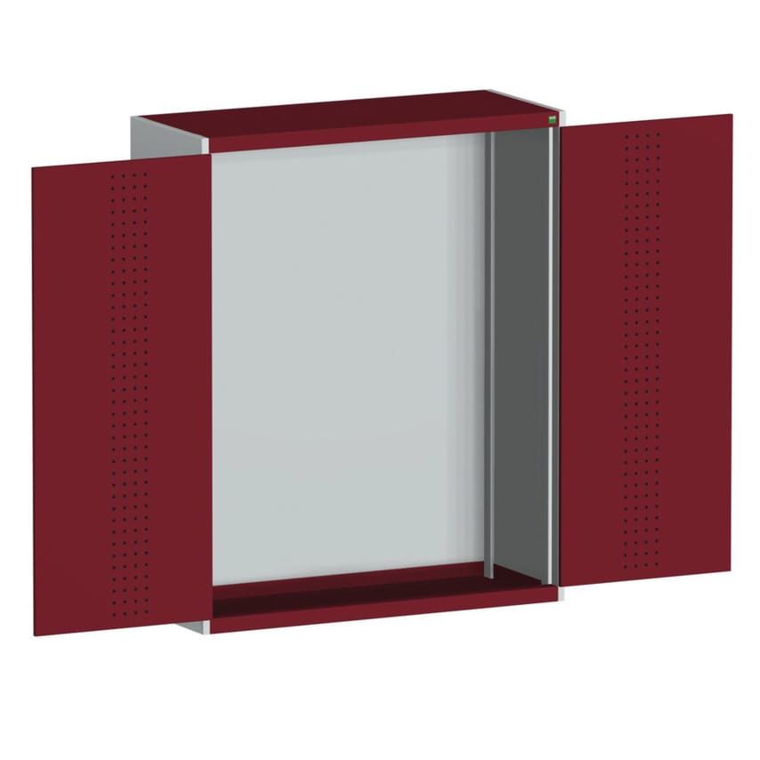 Bott Cubio SMLF-13516 Cupboard Housing with Perfo Door - Light Grey/Red