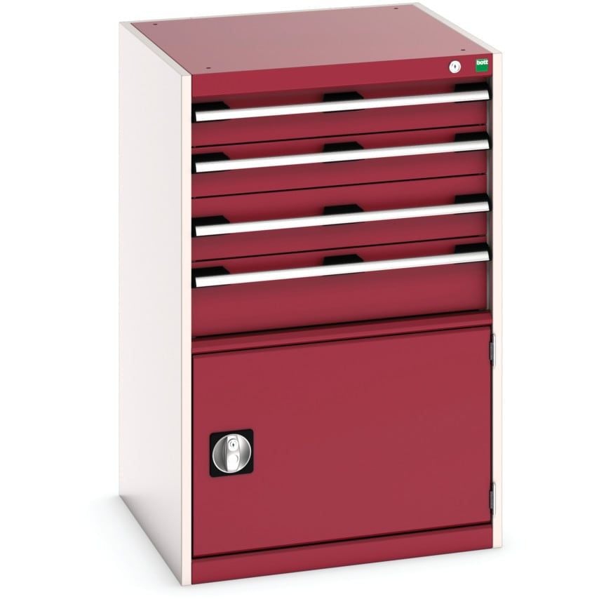 Bott Cubio SL-6610-5.1 Combi Cabinet - Light Grey/Red