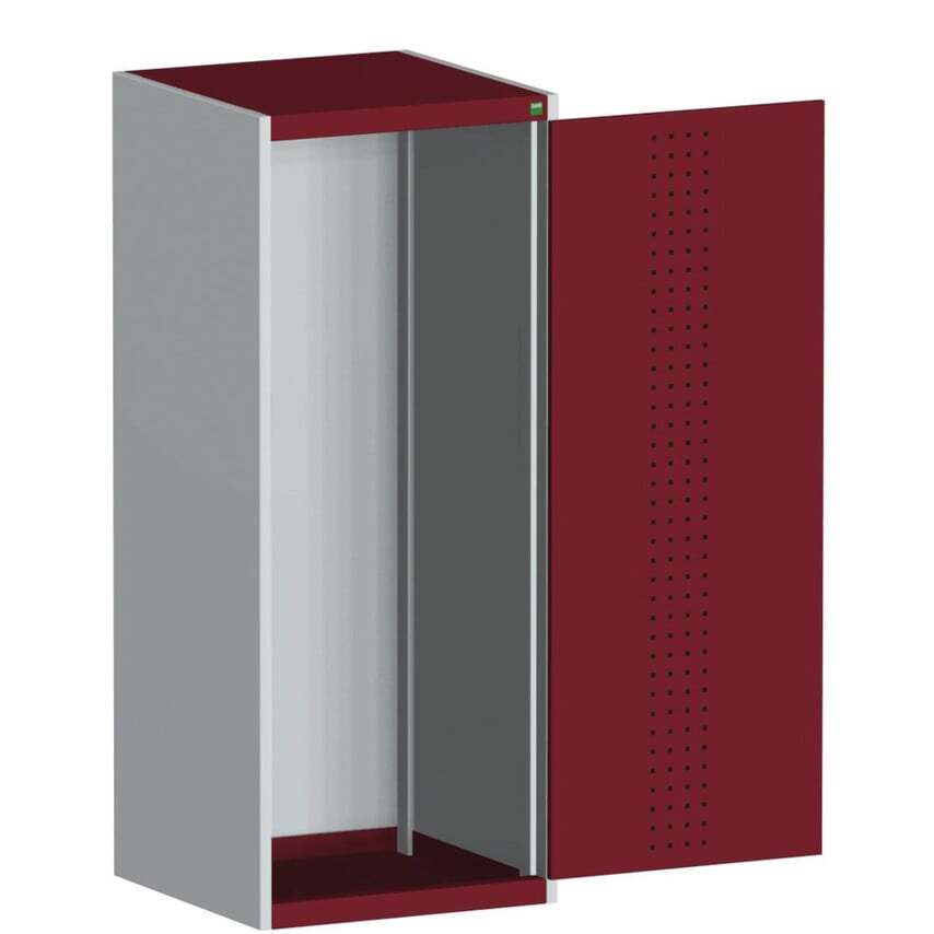 Bott Cubio SMLF-6616 Cupboard Housing with Perfo Door - Light Grey/Red