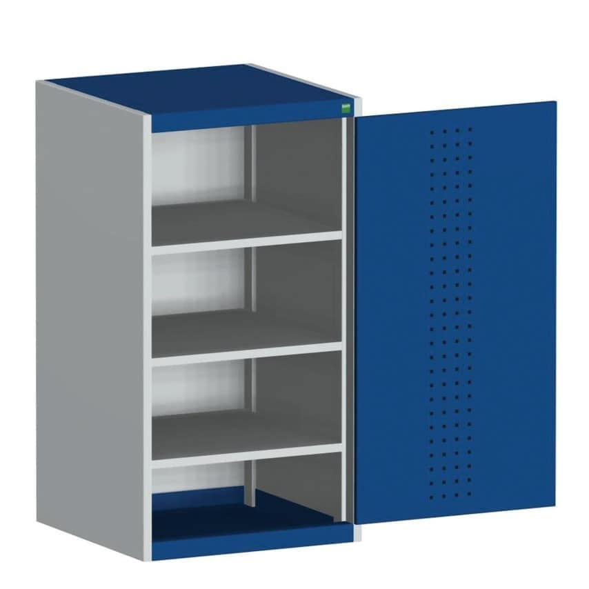 Bott Cubio SMF-6612-1.1 Cupboard with Perfo Door - Light Grey/Blue