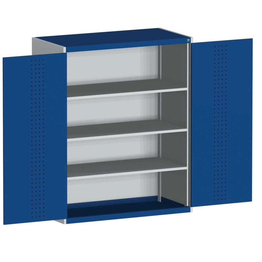 Bott Cubio SMF-13616-1.1 Cupboard with Perfo Door - Light Grey/Blue