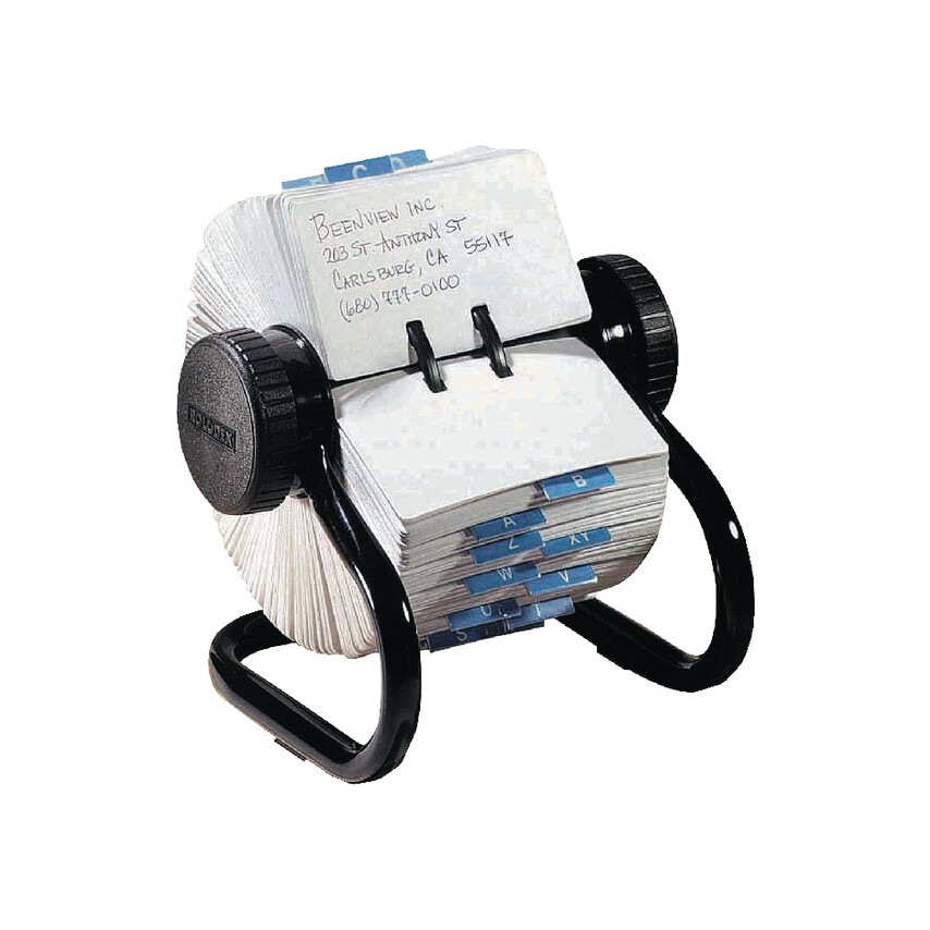 Rolodex 66700 Classic 250 Rotary Open Card File Bl at Zoro